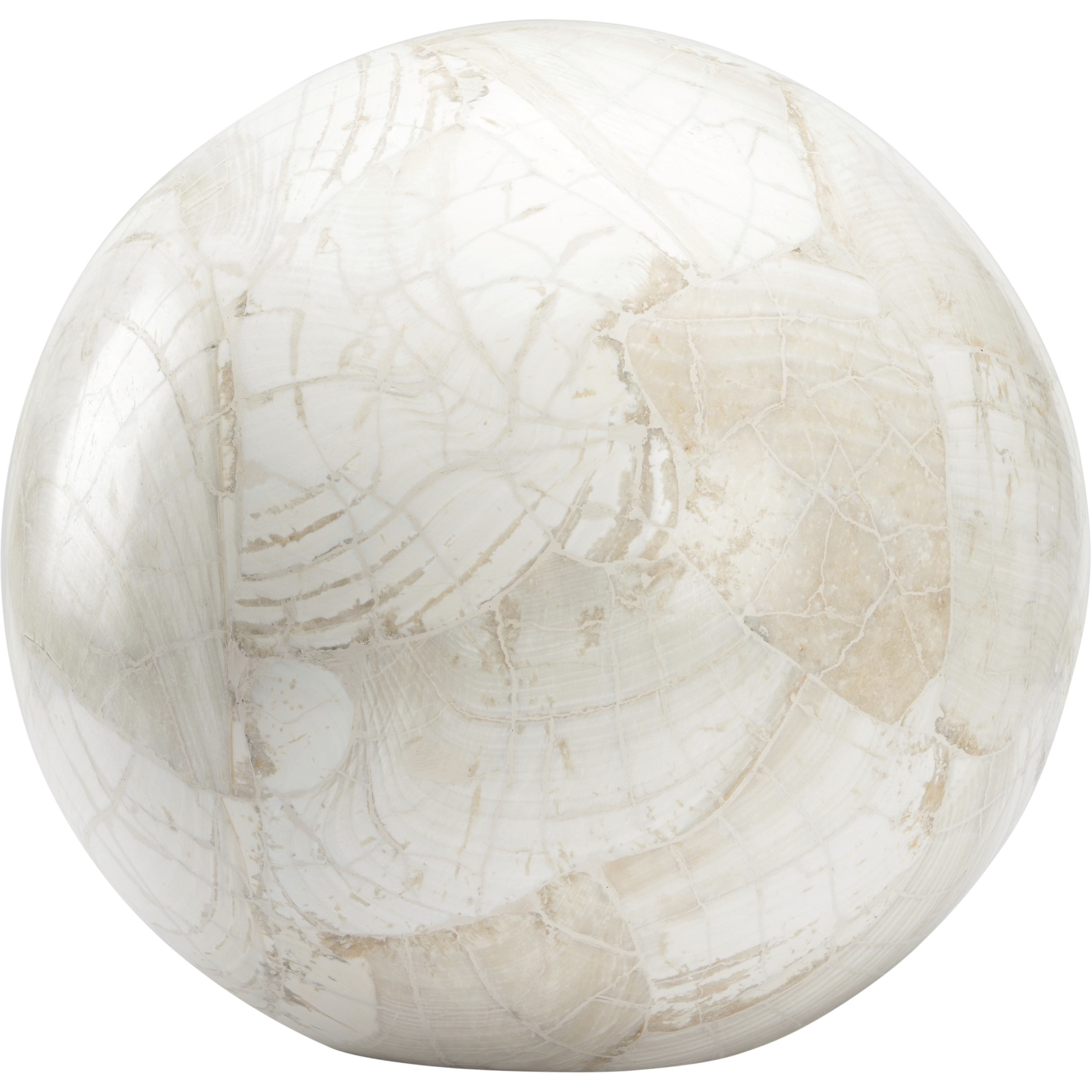 Neva White/Cream Ball Decorative Object, Large