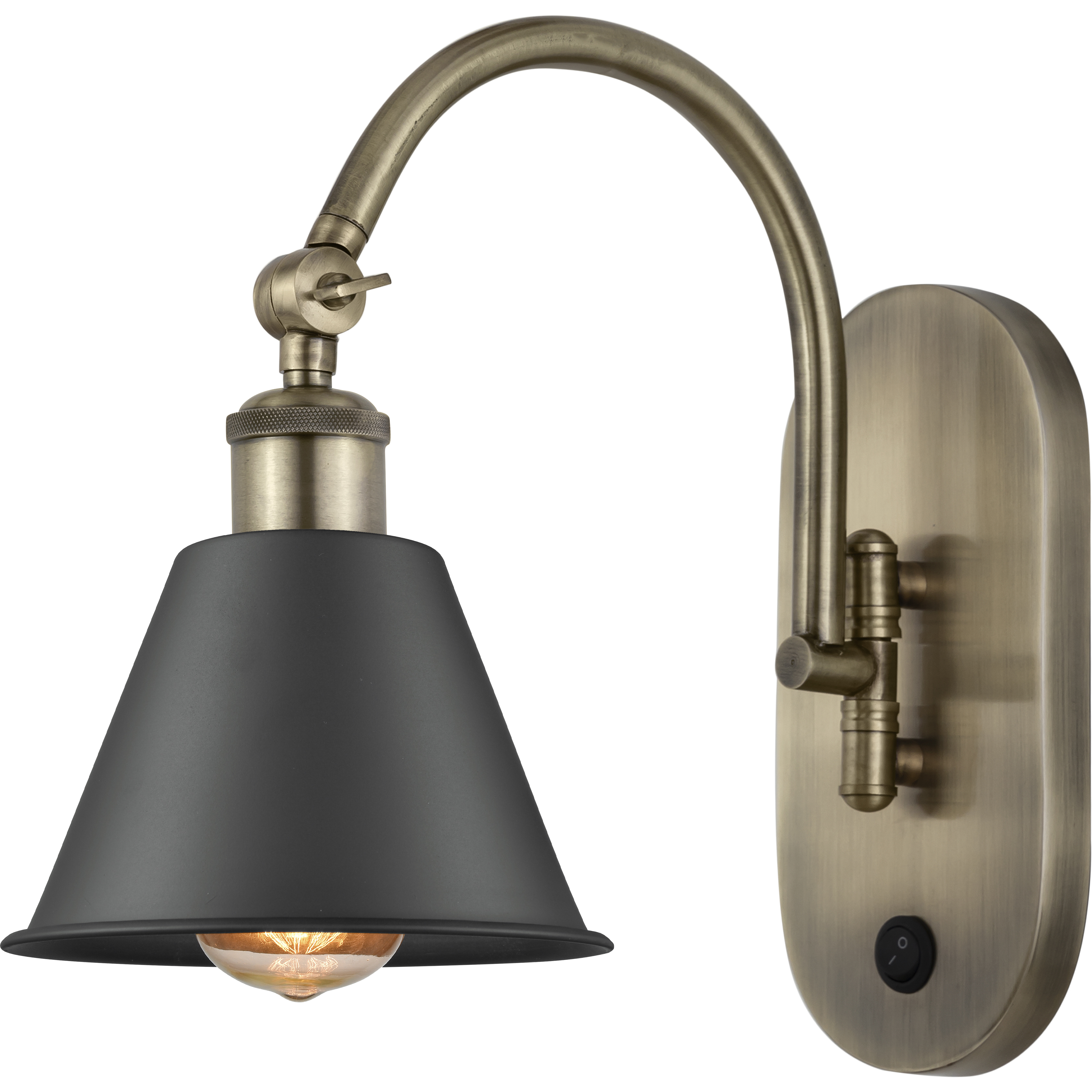 Ballston Smithfield 1 Light 7 inch Antique Brass Sconce Wall Light