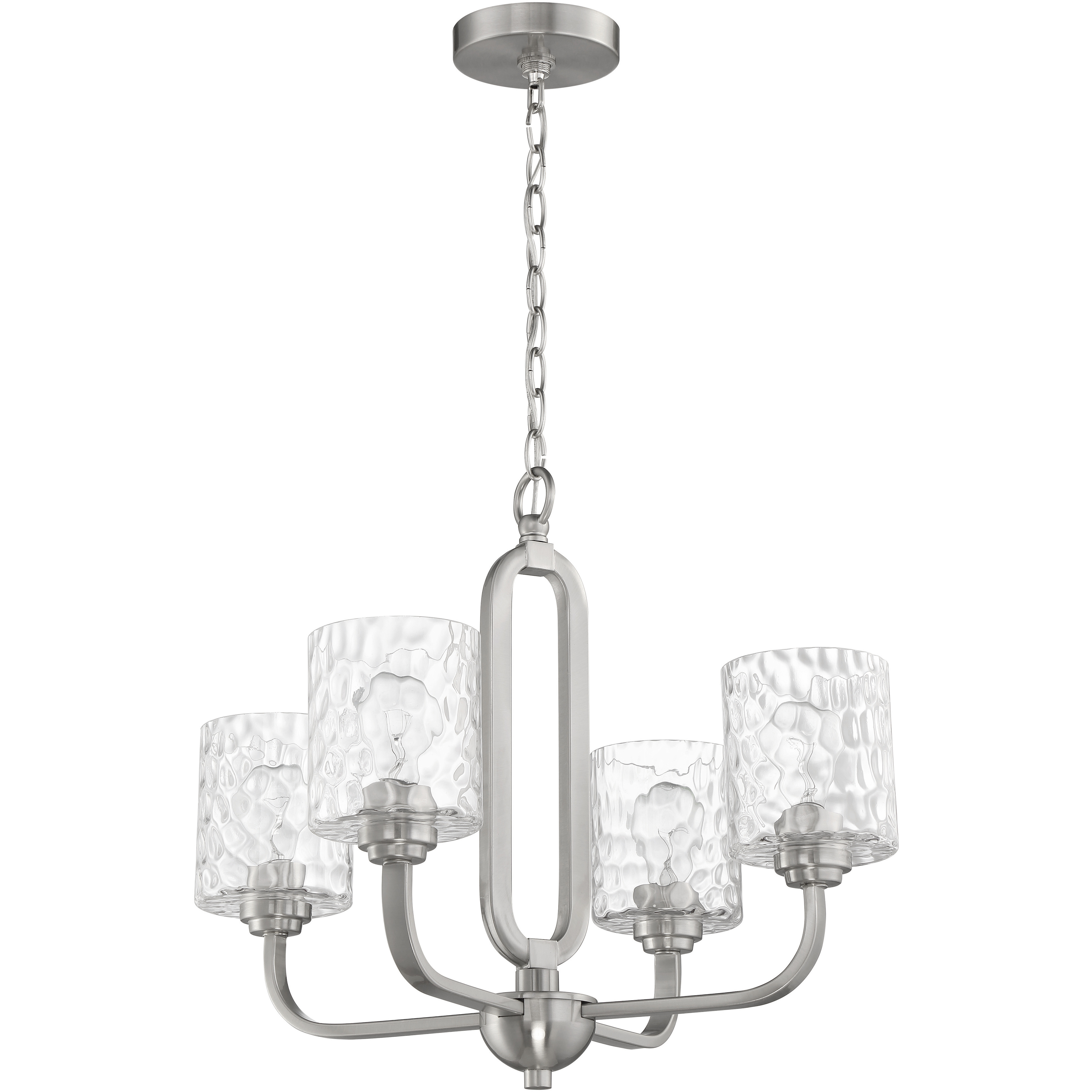 Collins 4 Light 23.75 inch Brushed Polished Nickel Chandelier Ceiling Light