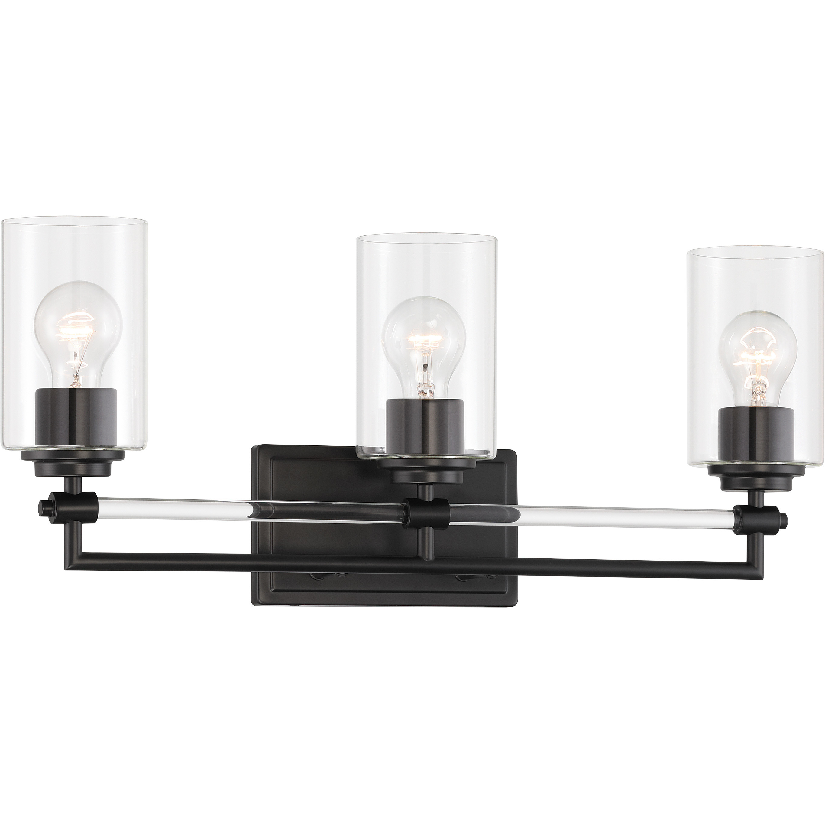 Binsly 3 Light 24 inch Coal Bath Vanity Light Wall Light