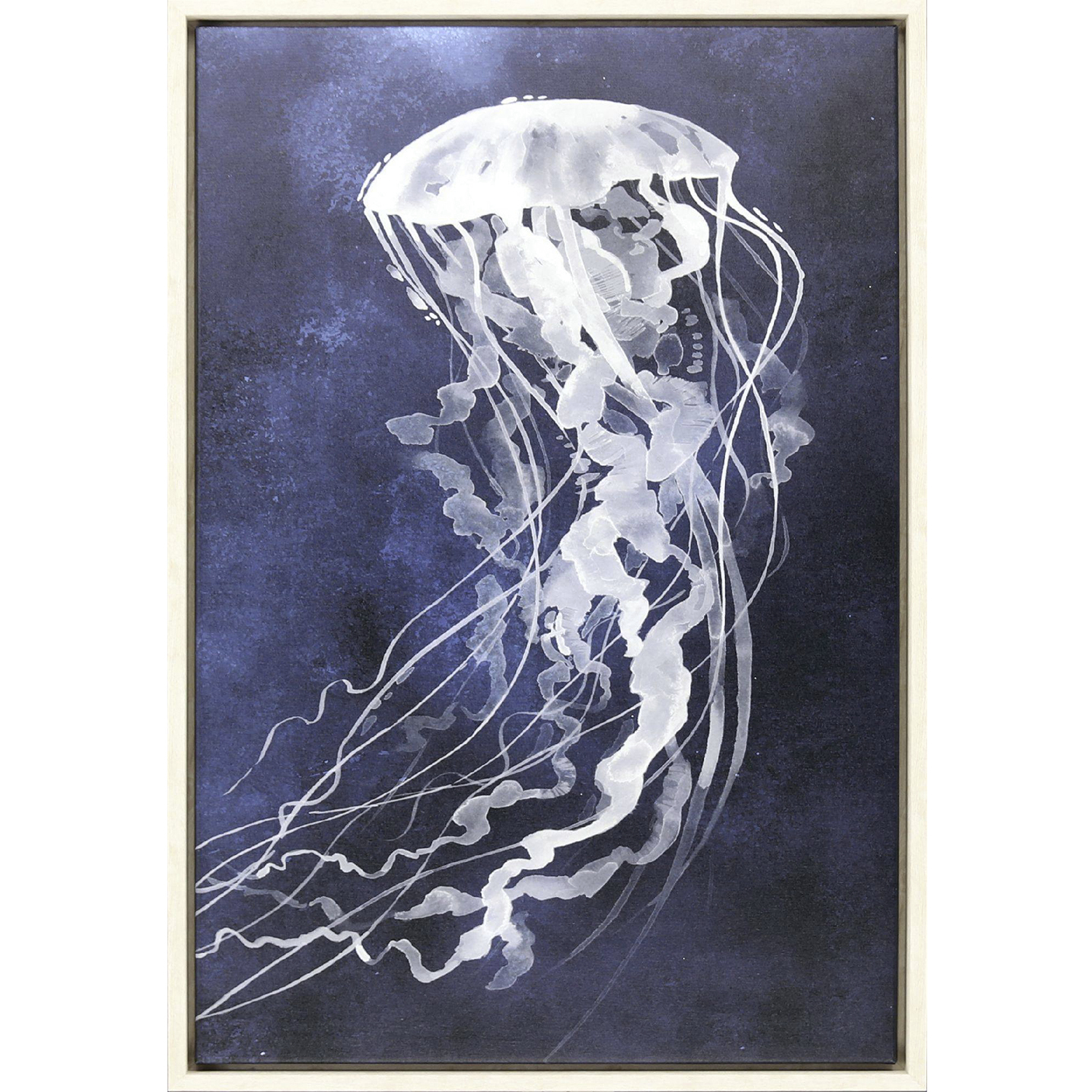 Under Sway Blue and White Canvas