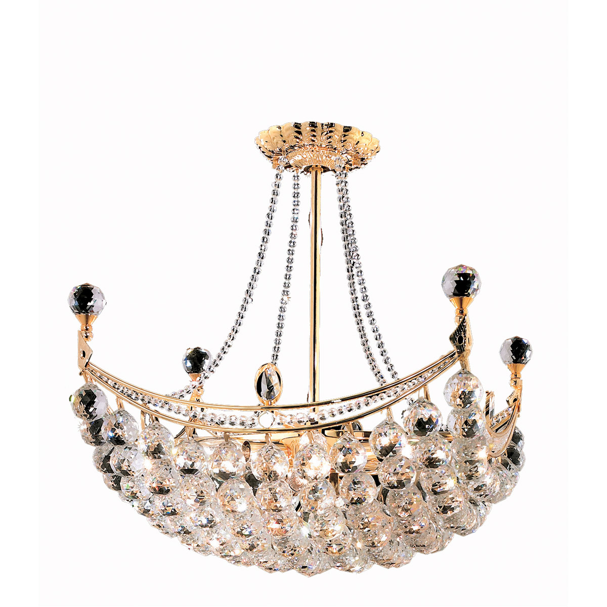 Corona 8 Light 20 inch Gold Dining Chandelier Ceiling Light in Royal Cut