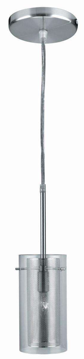 Wick 1 Light 5 inch Polished Steel Pendant Ceiling Light