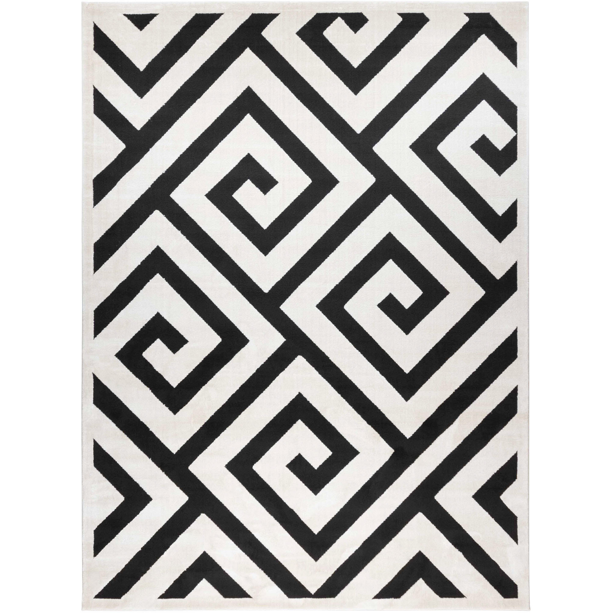Optika 130 X 94 inch Black/White Rug in 8 x 11
