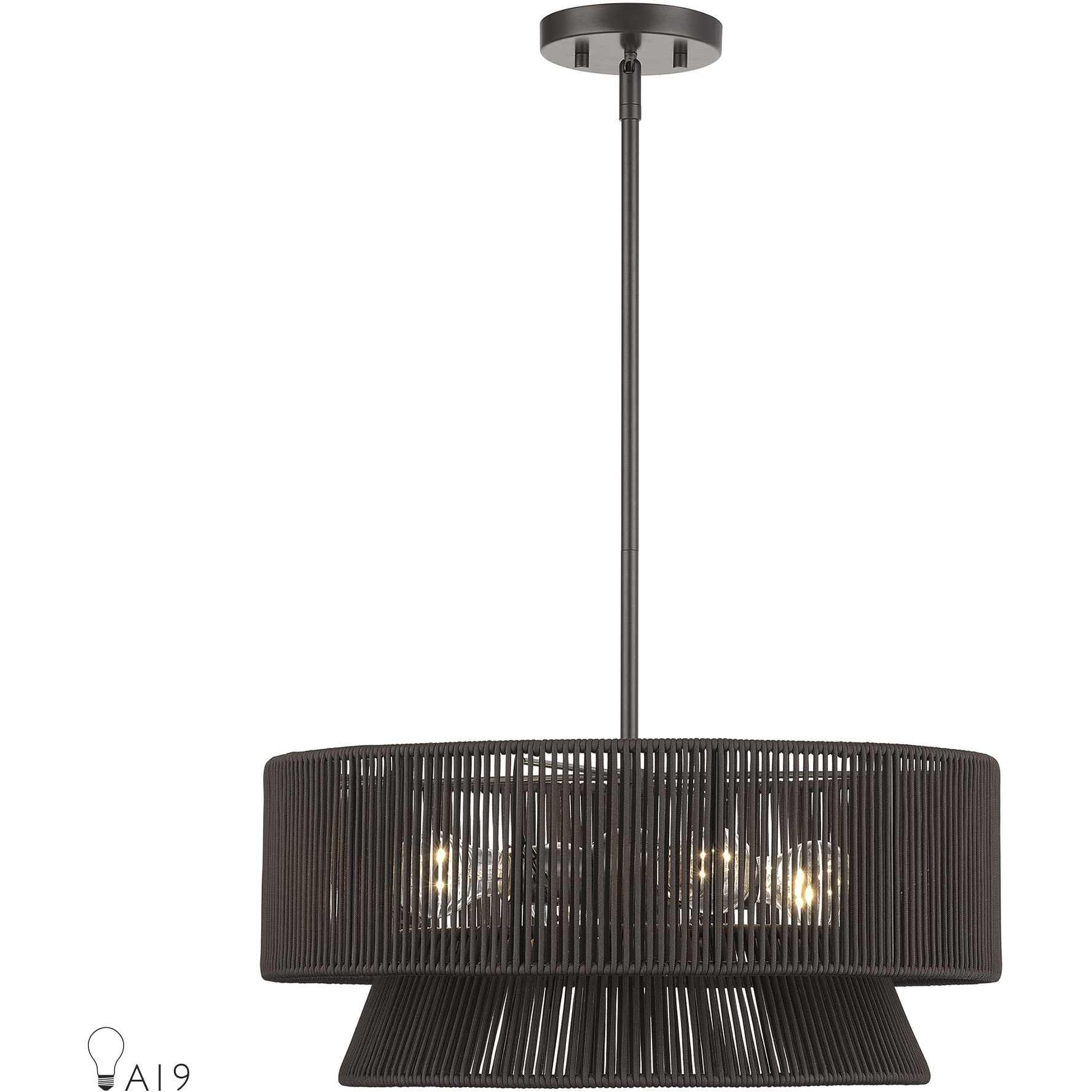 Florell 4 Light 20 inch English Bronze Pendant Chandelier Ceiling Light