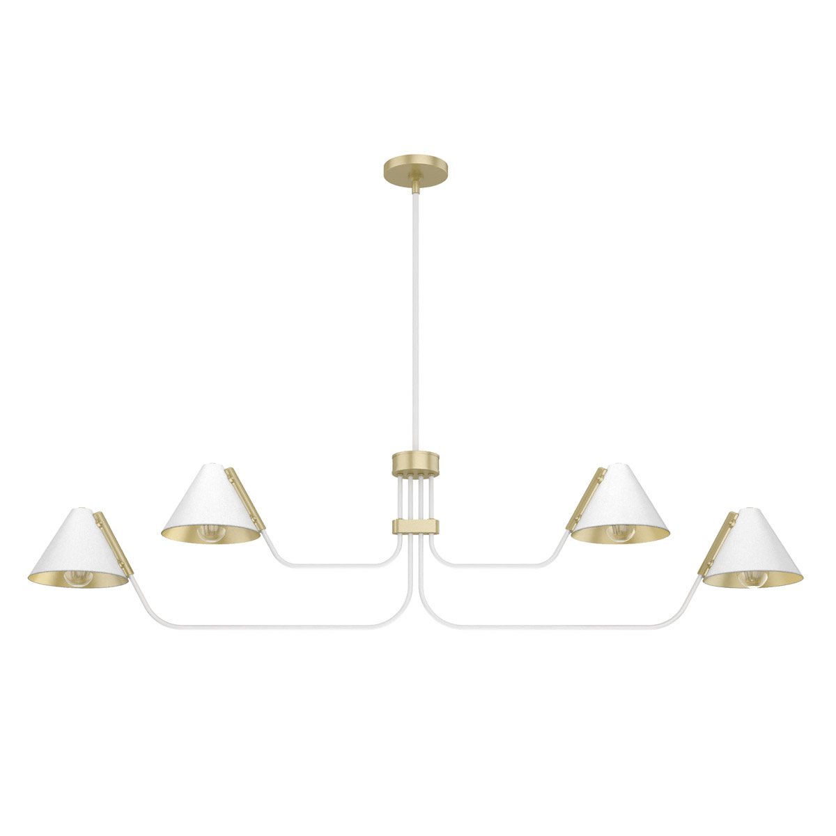 Grove Isle 4 Light 58 inch Matte White Chandelier Ceiling Light
