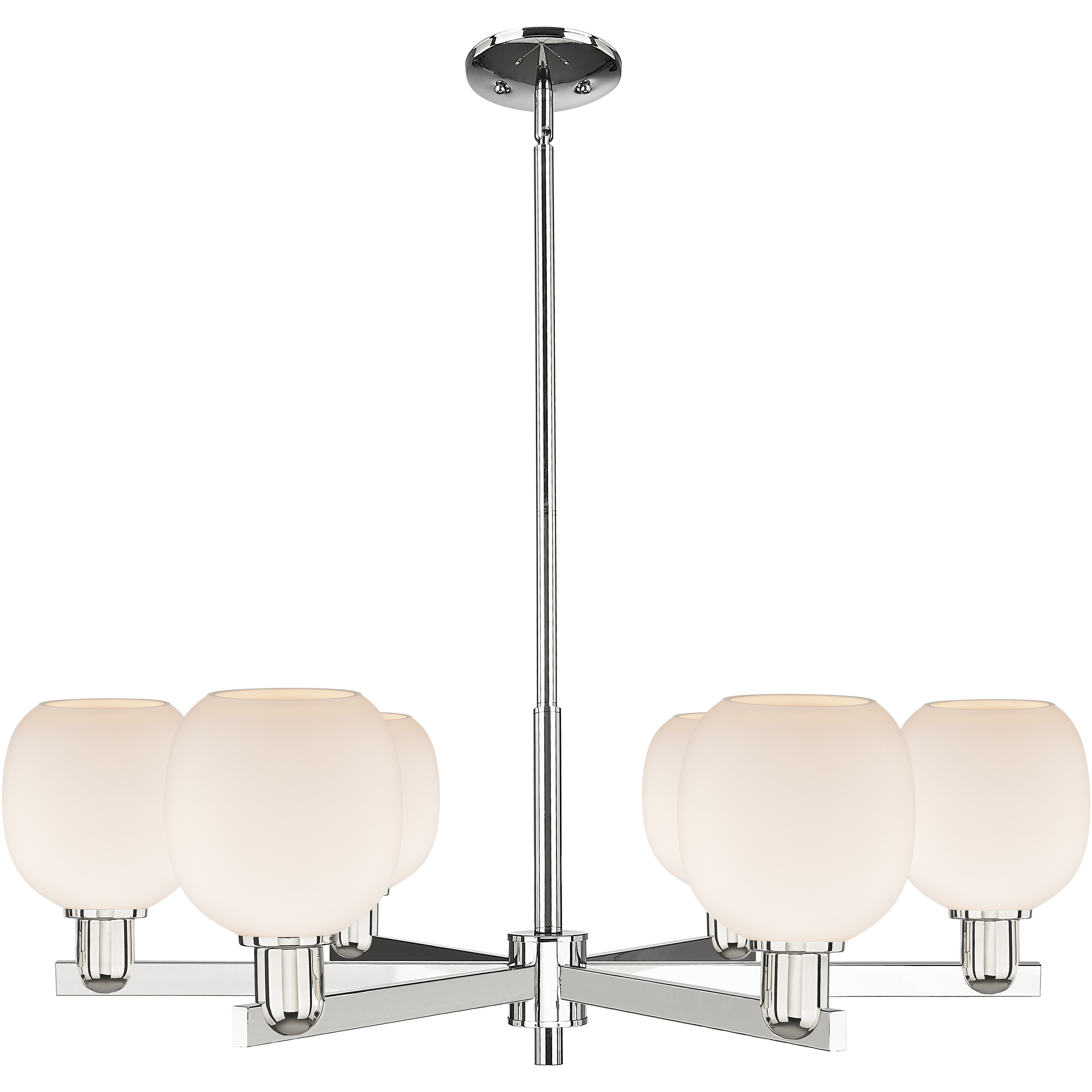 Arcadia Belfast 6 Light 35.75 inch Polished Nickel Chandelier Ceiling Light