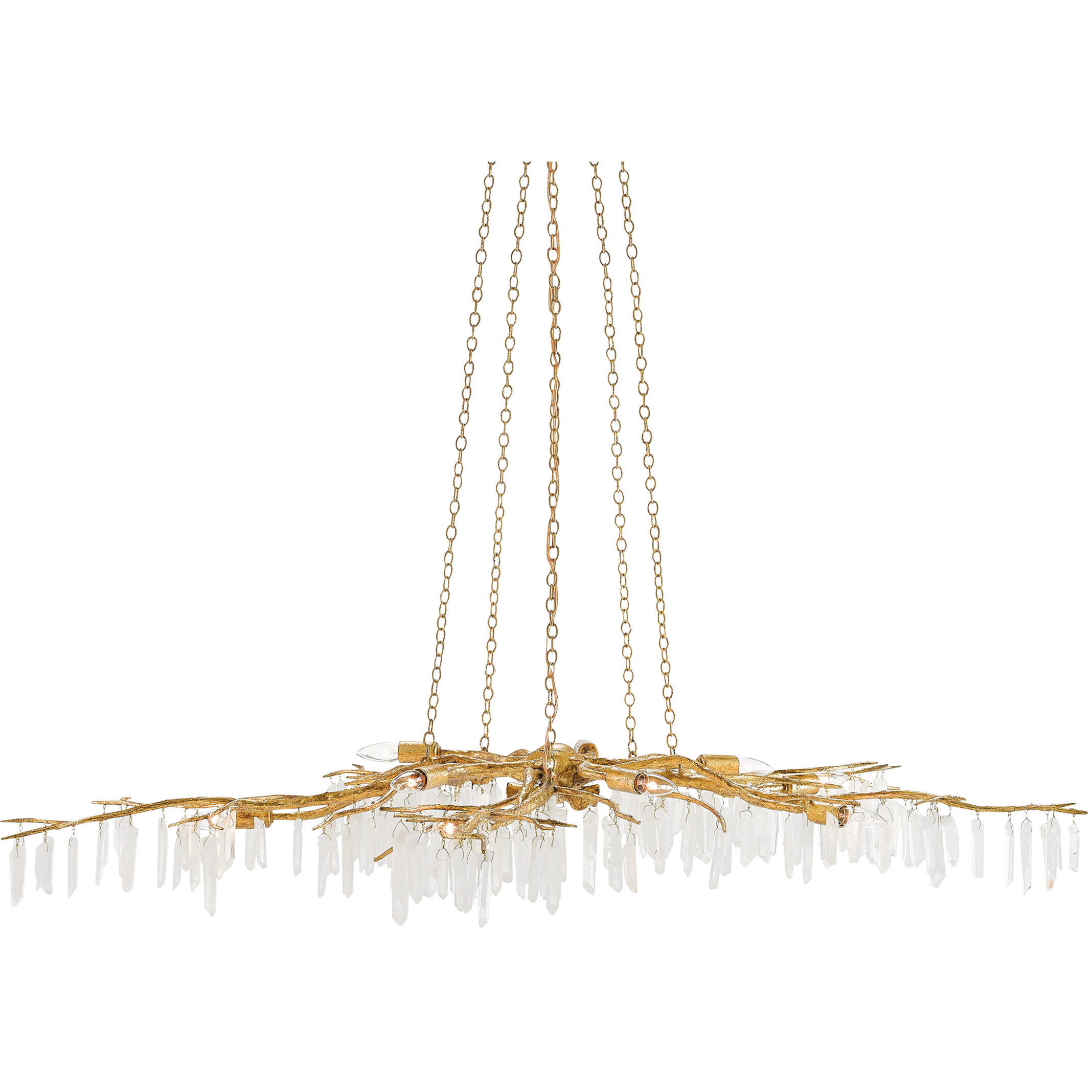 Forest Light 10 Light 62 inch Washed Lucerne Gold Chandelier Ceiling Light, Aviva Stanoff Collection
