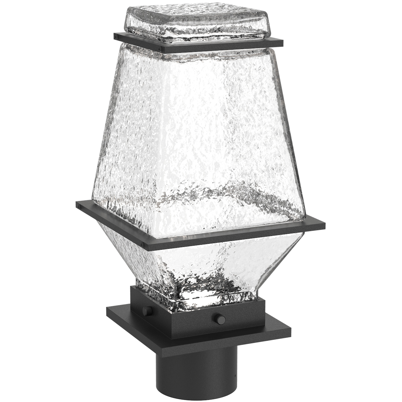 Landmark LED 7.3 inch Textured Black Outdoor Post Mount in 3000K LED