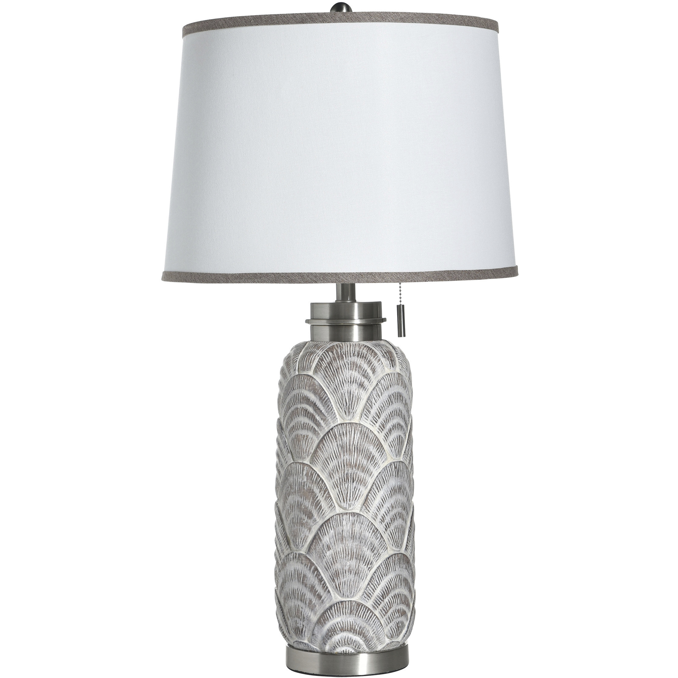 Celestine 31.25 inch 100 watt Weathered White and Silver and White Table Lamp Portable Light