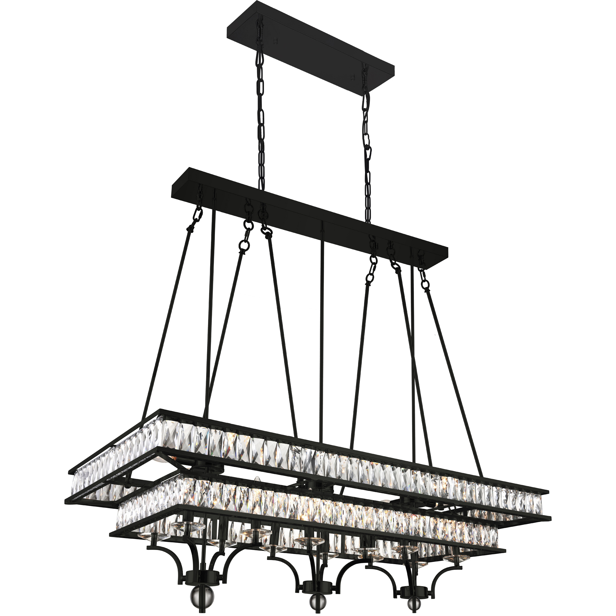 Shalia 20 Light 47 inch Black Island/Pool Table Light Ceiling Light
