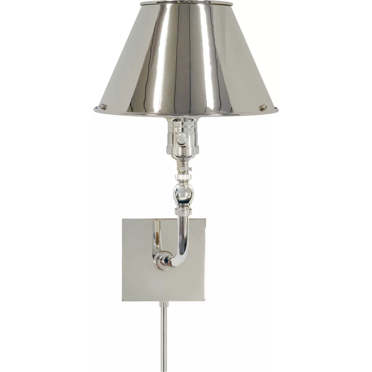 Swivel Head 1 Light 8 inch Polished Nickel Wall Lamp Wall Light
