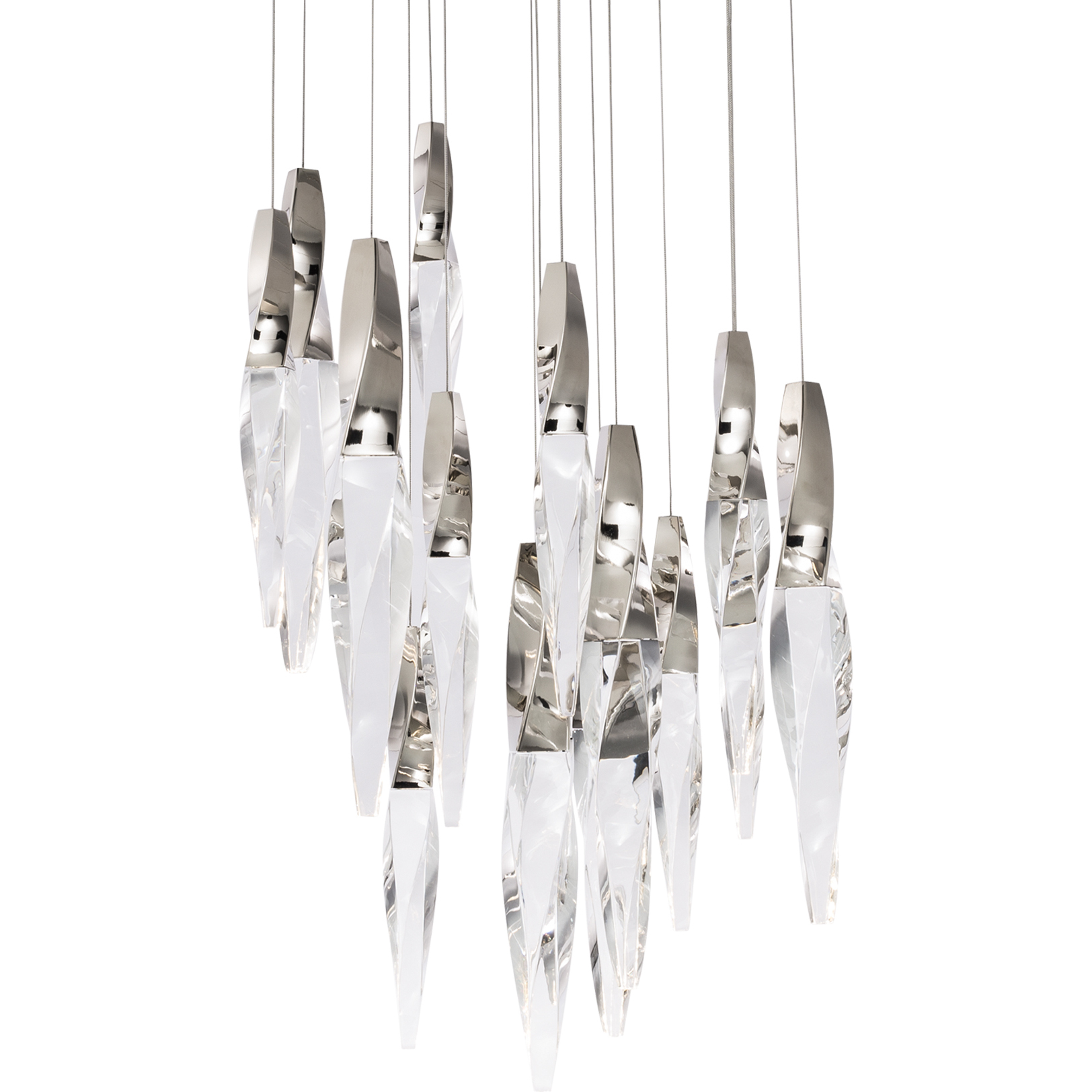 Beyond Kindjal LED 23 inch Polished Nickel Multi-Light Pendant Ceiling Light, Beyond