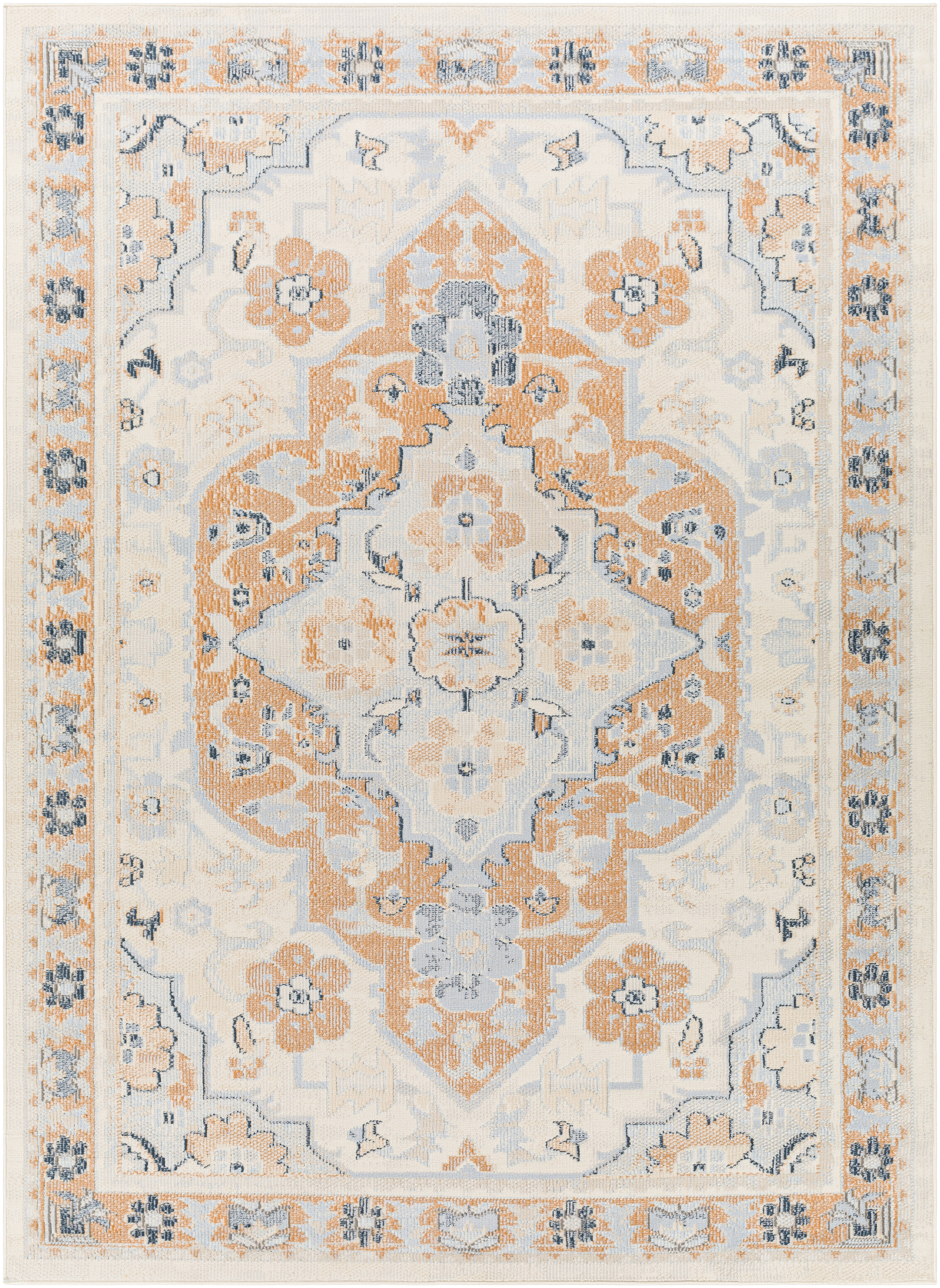 Pisa 108 X 79 inch Light Grey Rug in 7 x 9, Rectangle