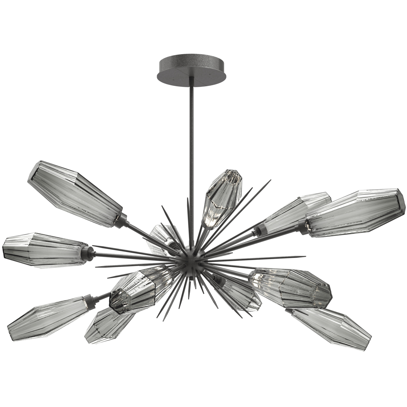 Aalto LED 53.3 inch Graphite Linear Pendant Ceiling Light in 3000K LED ...