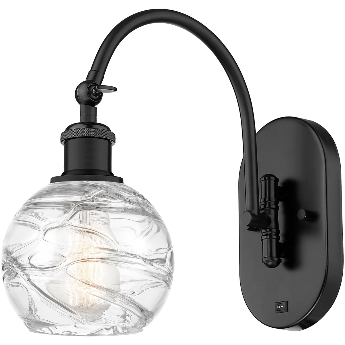 Ballston Athens Deco Swirl LED 6 inch Matte Black Sconce Wall Light