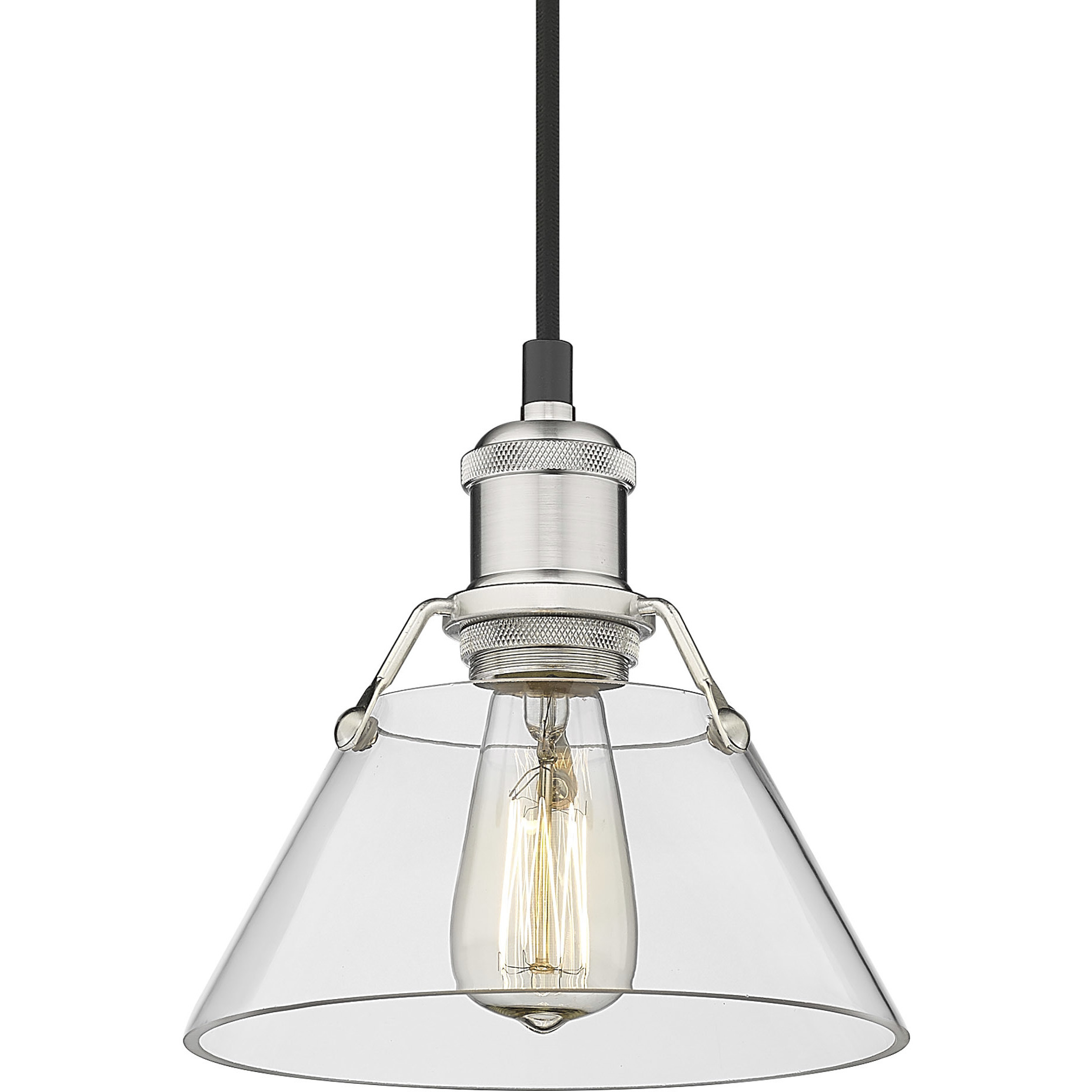 Yep Orwell 1 Light 7.5 inch Pewter Pendant Ceiling Light in Clear Glass