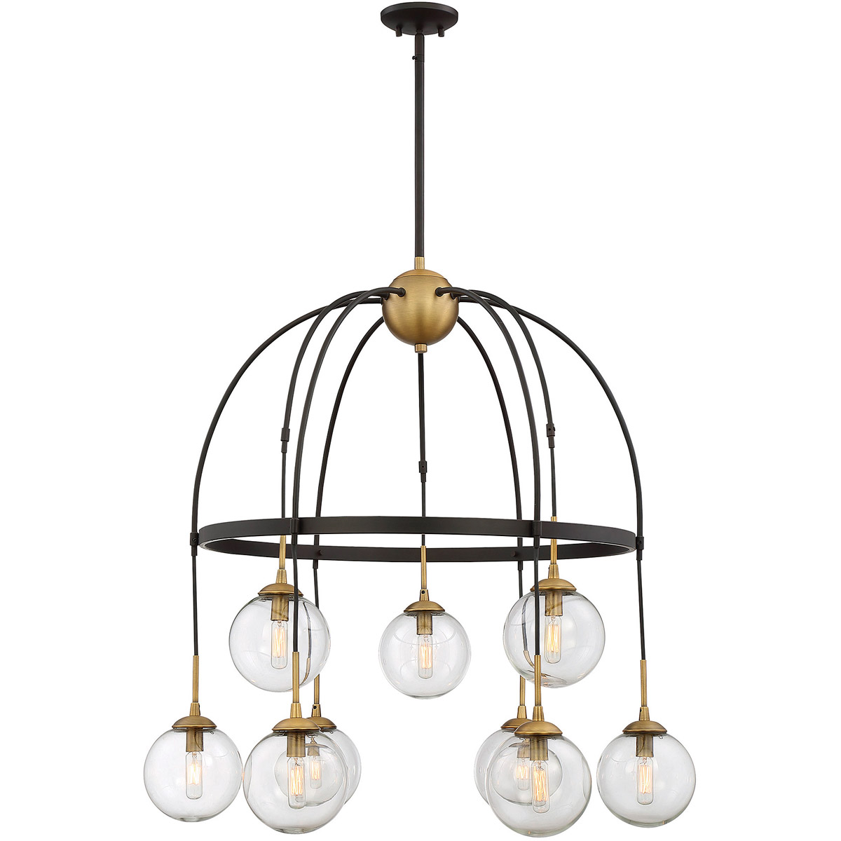 Fulton 9 Light 33 inch English Bronze/Warm Brass Chandelier Ceiling Light 