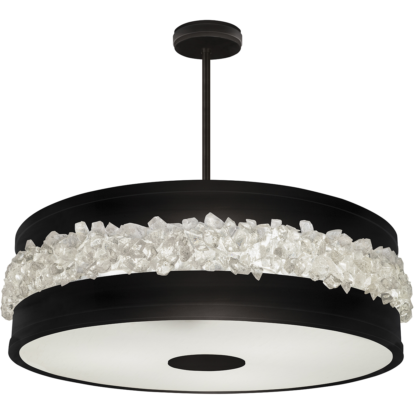 Arctic Halo 3 Light 32 inch Black Pendant Ceiling Light