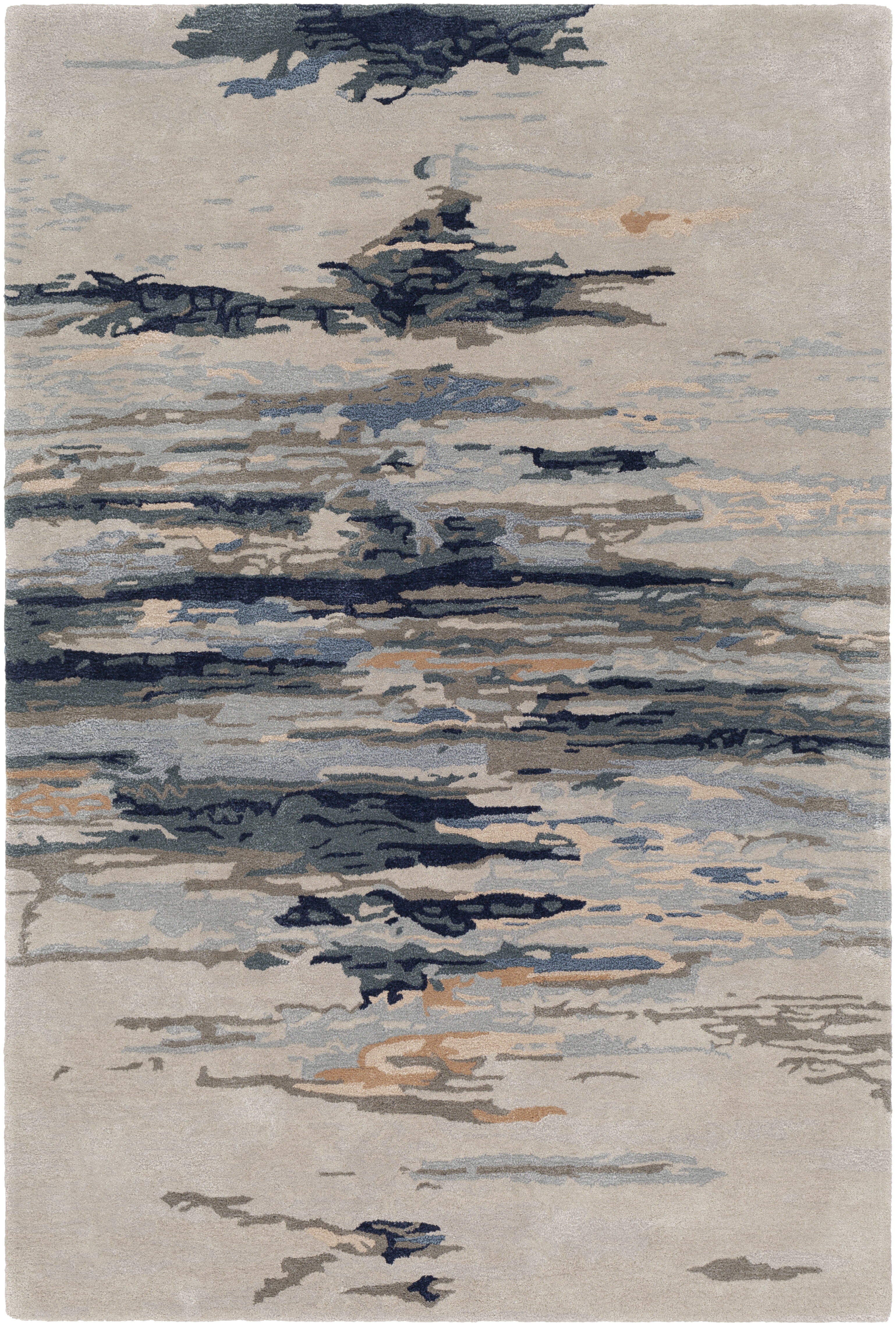 Kavita 180 X 144 inch Medium Gray Rug in 12 x 15, Rectangle