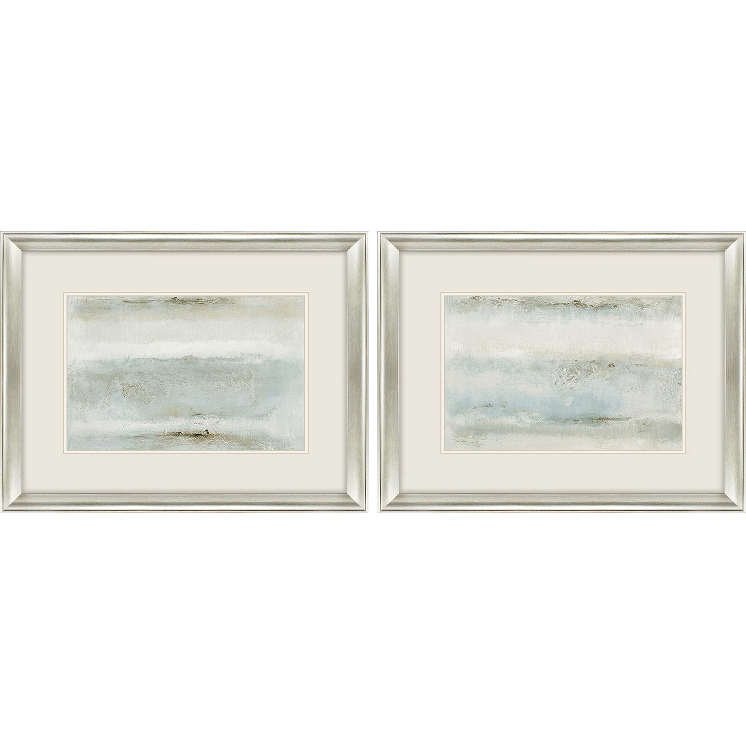 Beyond the Fog Blue and Brown and White Framed Art, Propac