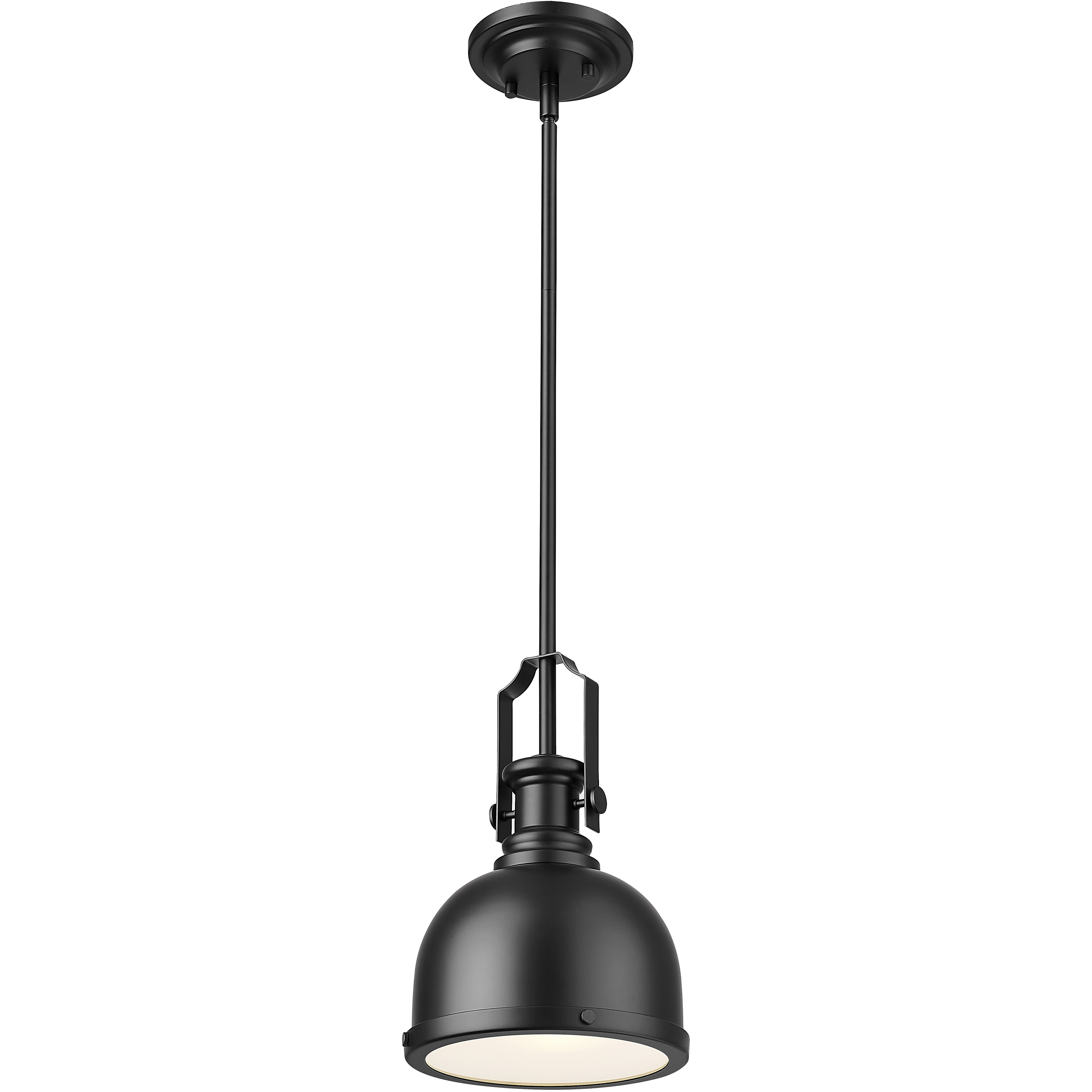 Melange 1 Light 8.25 inch Matte Black Pendant Ceiling Light in Matte Black Steel