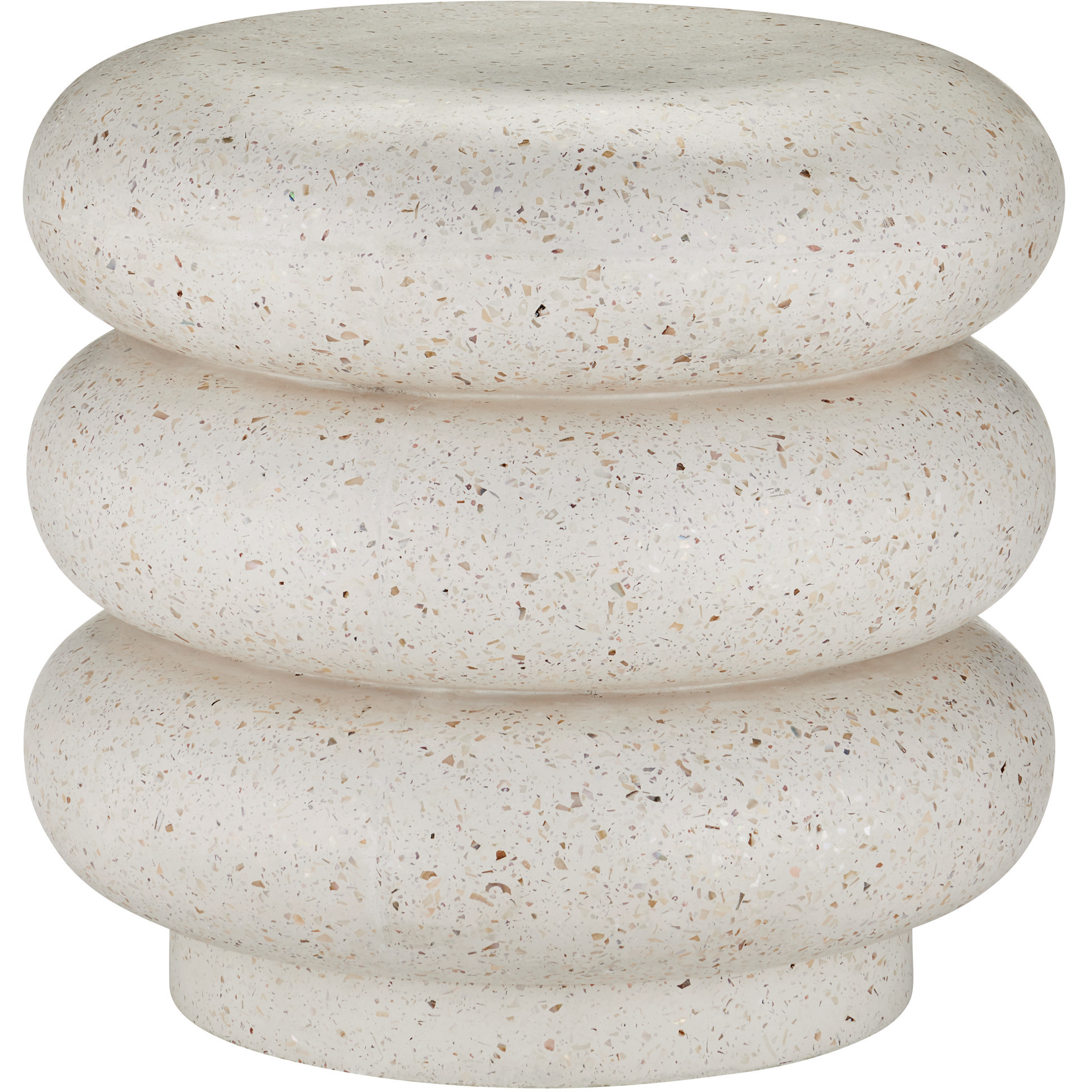 Cusani 18.75 inch Ivory Terrazzo Indoor/Outdoor Stool