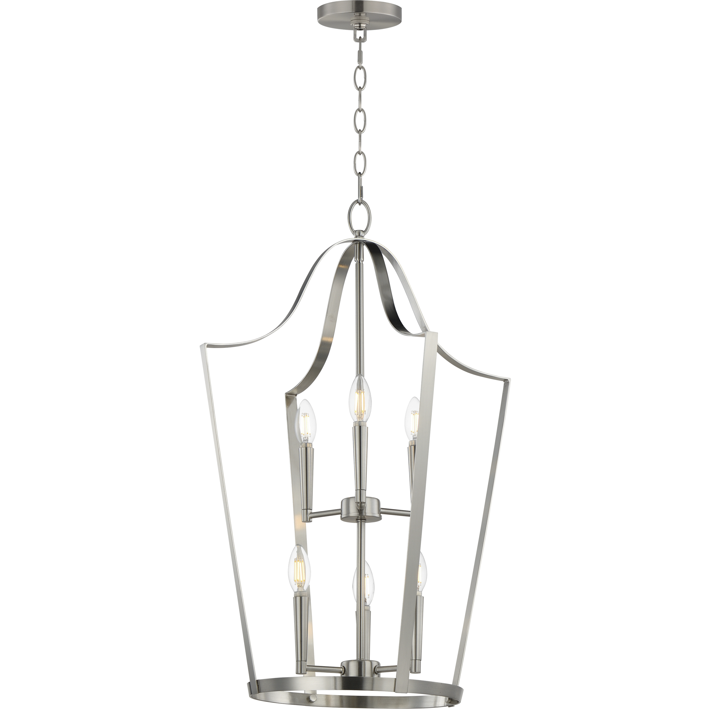 Arden 6 Light 20 inch Satin Nickel Multi-Light Pendant Ceiling Light