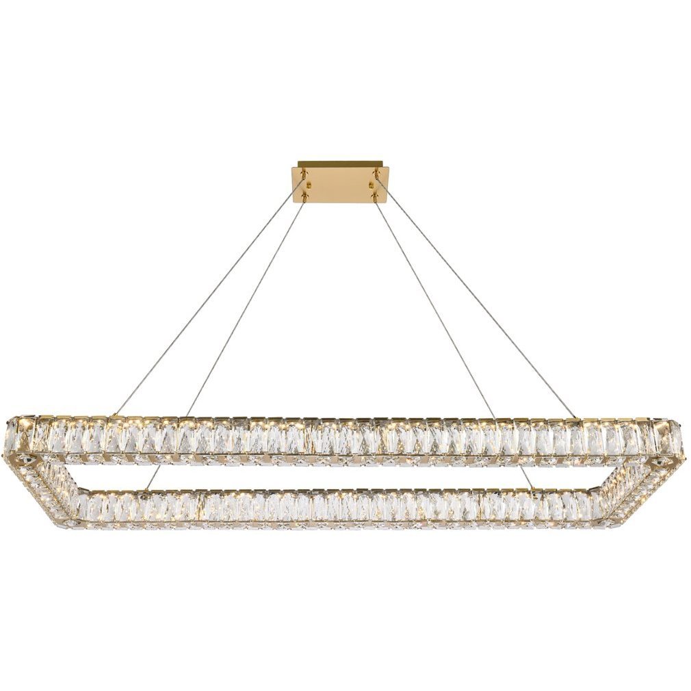 Monroe 1 Light 50 inch Gold Pendant Ceiling Light