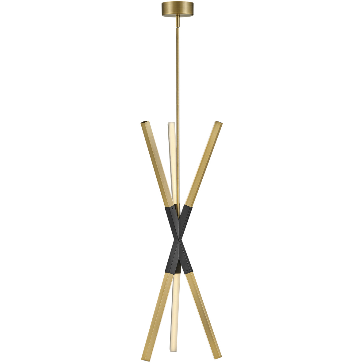 Rae LED 14.75 inch Lacquered Brass Chandelier Ceiling Light