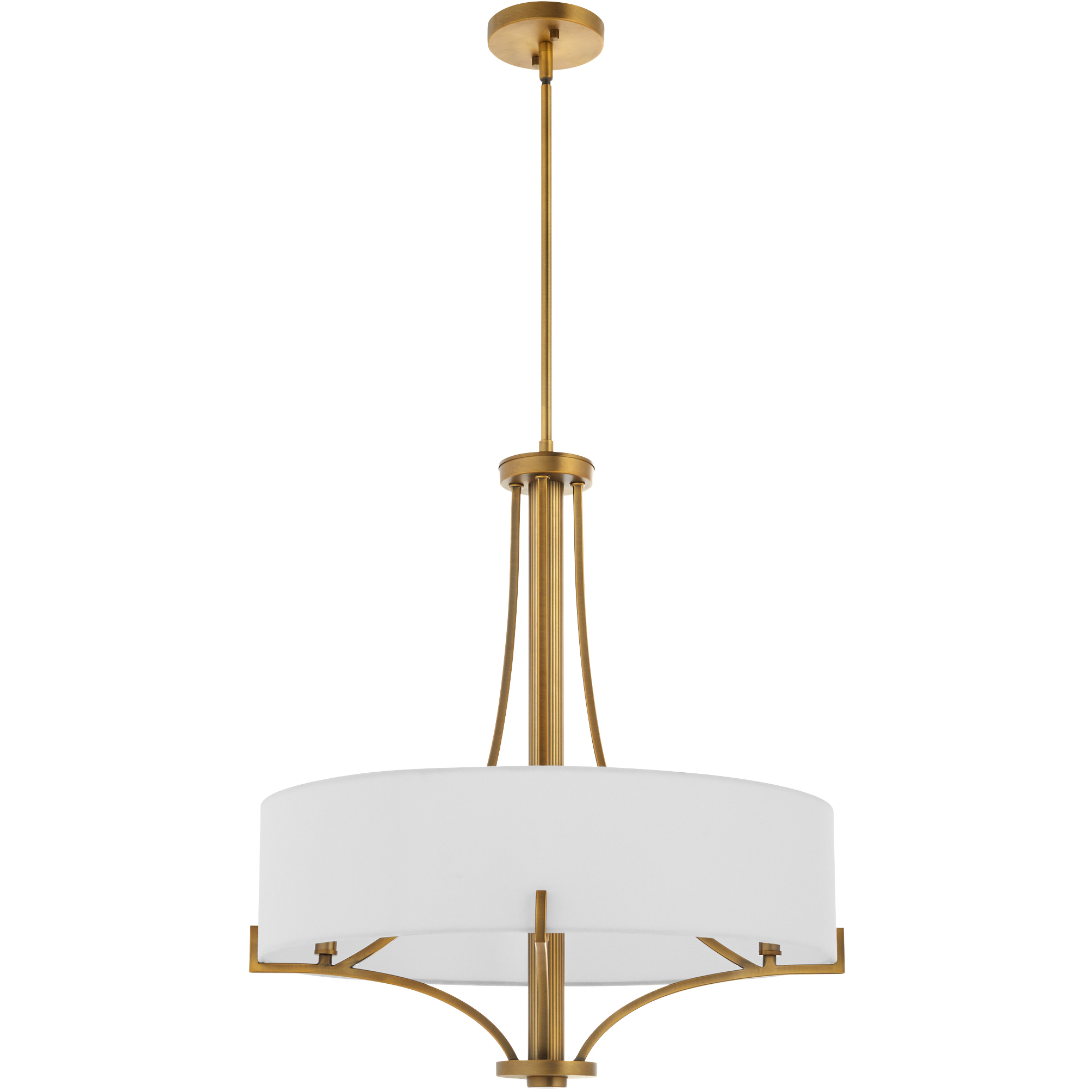 Imperial 4 Light 24 inch Brushed Brass Pendant Ceiling Light