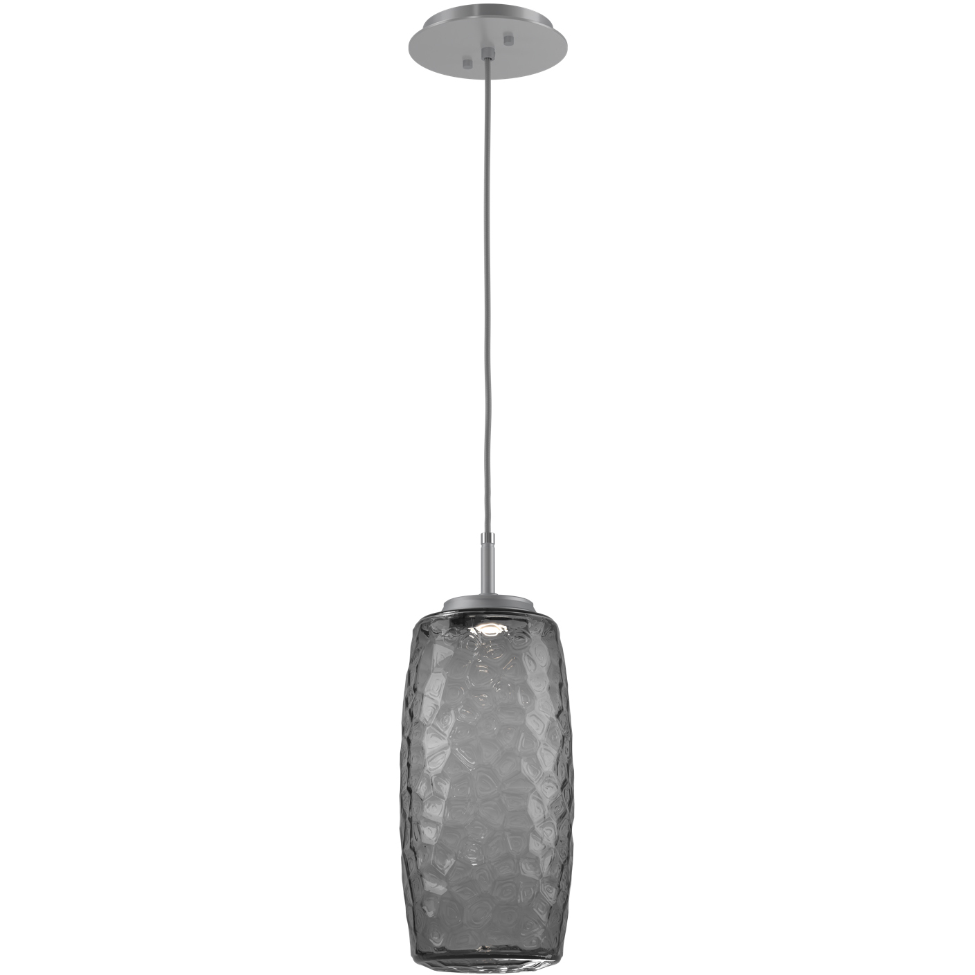 Vessel LED Classic Silver Pendant Ceiling Light in Smoke, 2700K LED, Large