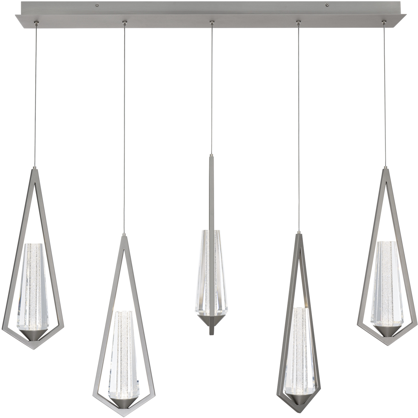 Beyond Devotion LED 5.5 inch Satin Nickel Multi-Light Pendant Ceiling Light