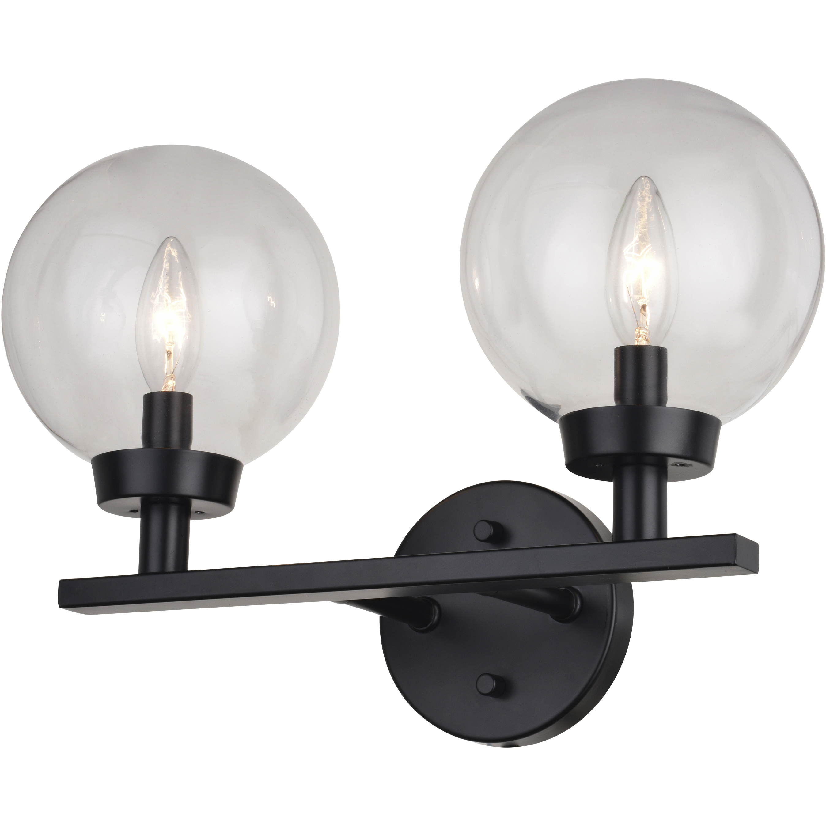 Lander LED 15 inch Matte Black Bathroom Light Wall Light in 2