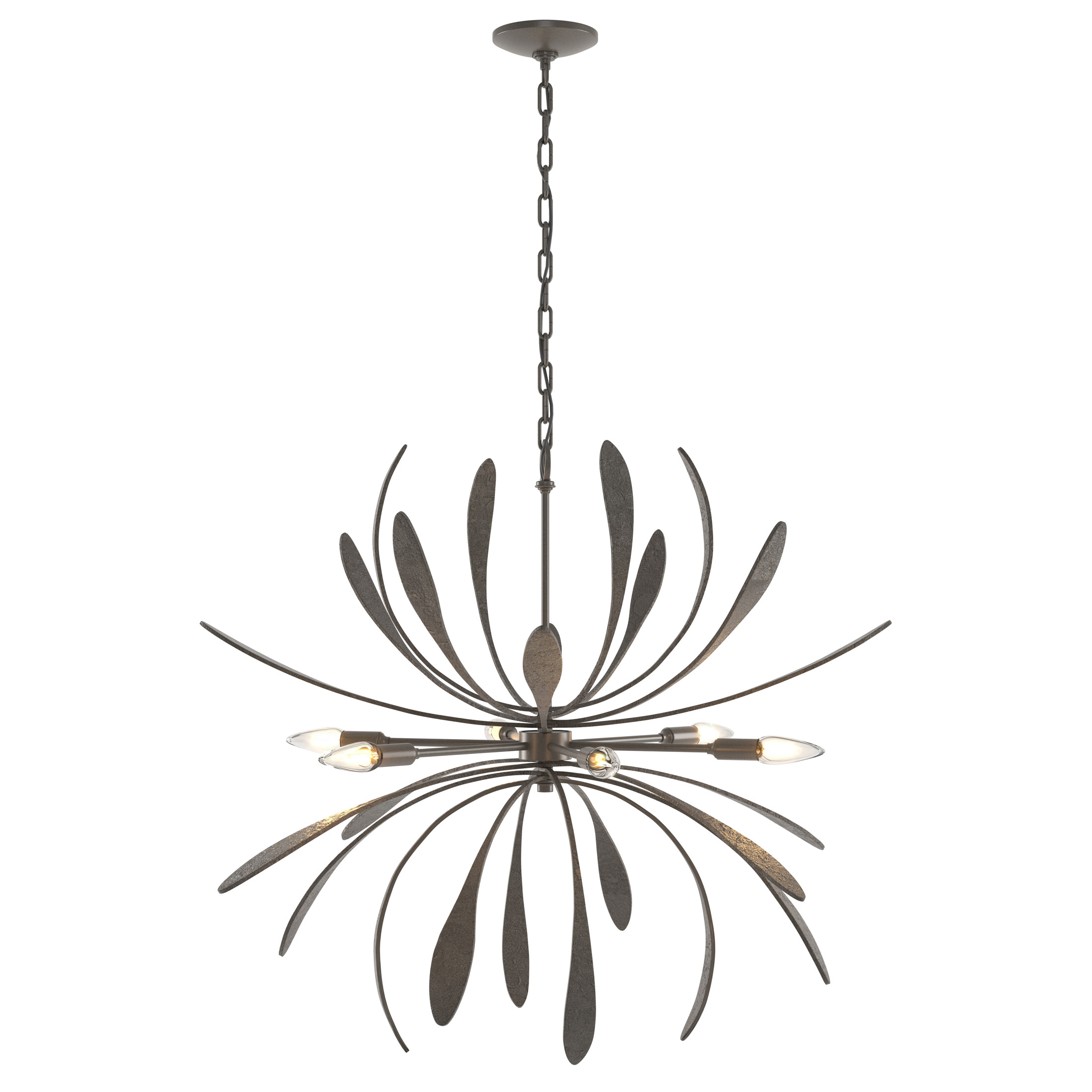 Dahlia 6 Light 32.7 inch Dark Smoke Chandelier Ceiling Light