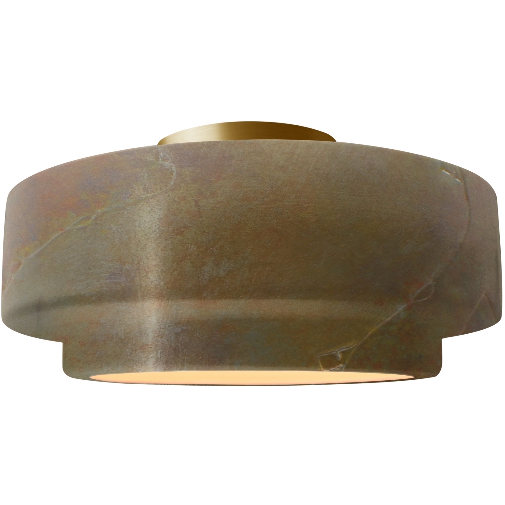 Radiance Collection - Tier 1 Light 12 inch Tierra Red Slate Semi-Flush Ceiling Light, Form+Finish+Function