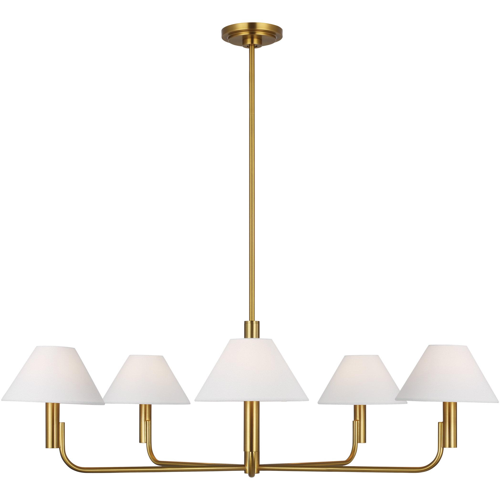 Sean Lavin Colfax 5 Light 40.5 inch Burnished Brass Chandelier Ceiling Light