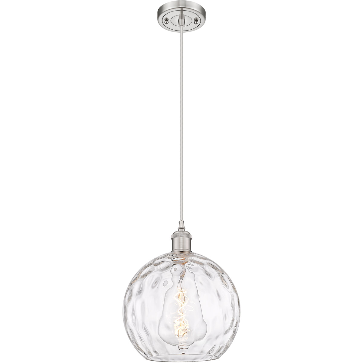 Ballston Athens Water Glass LED 10 inch Brushed Satin Nickel Mini Pendant Ceiling Light