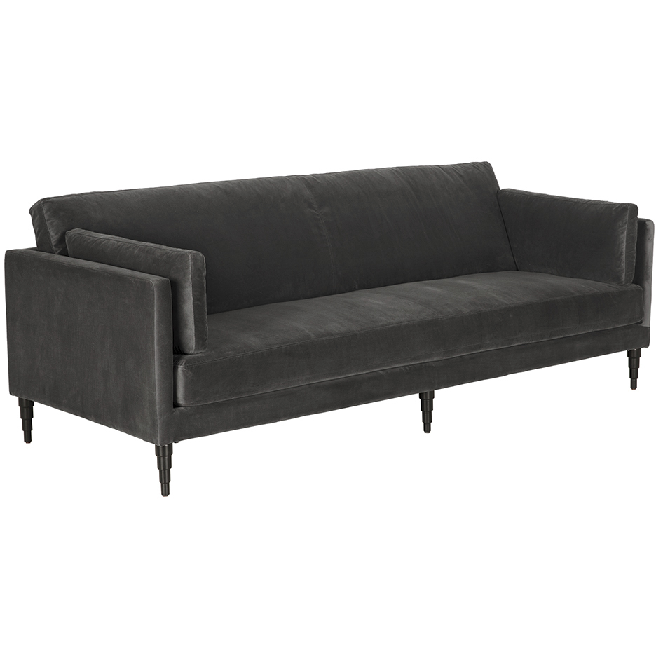 Andalusia Grey Velvet Sofa