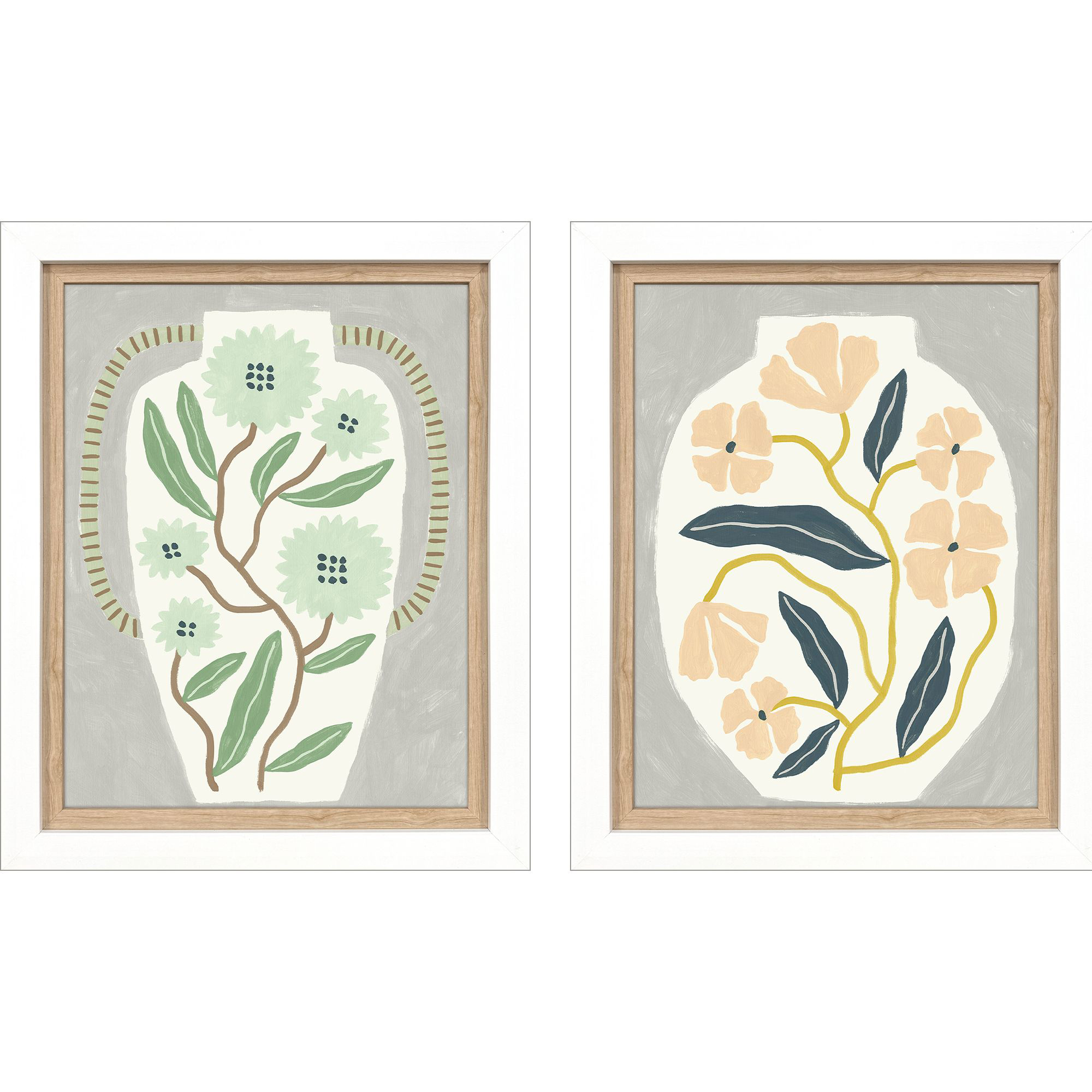 Arranged Joy I Multi and Green and Orange and Blue Framed Art, Propac