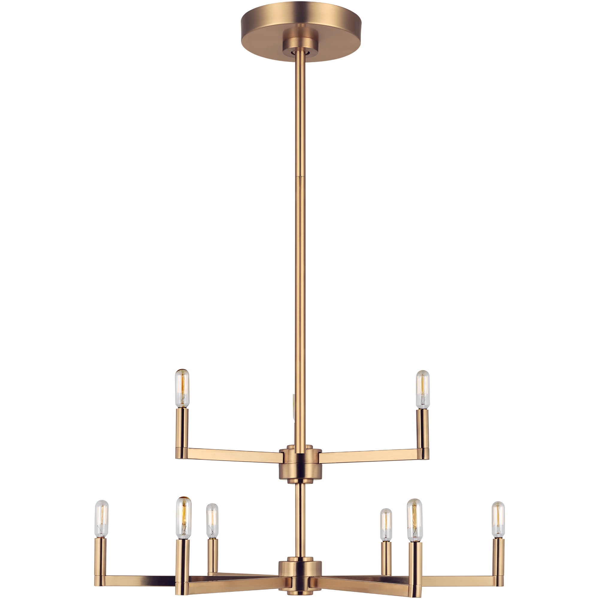Fullton 9 Light 30 inch Satin Brass Chandelier Ceiling Light