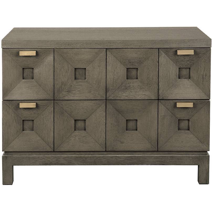 Musashi 40 X 22 inch Greige Walnut and Brass Console