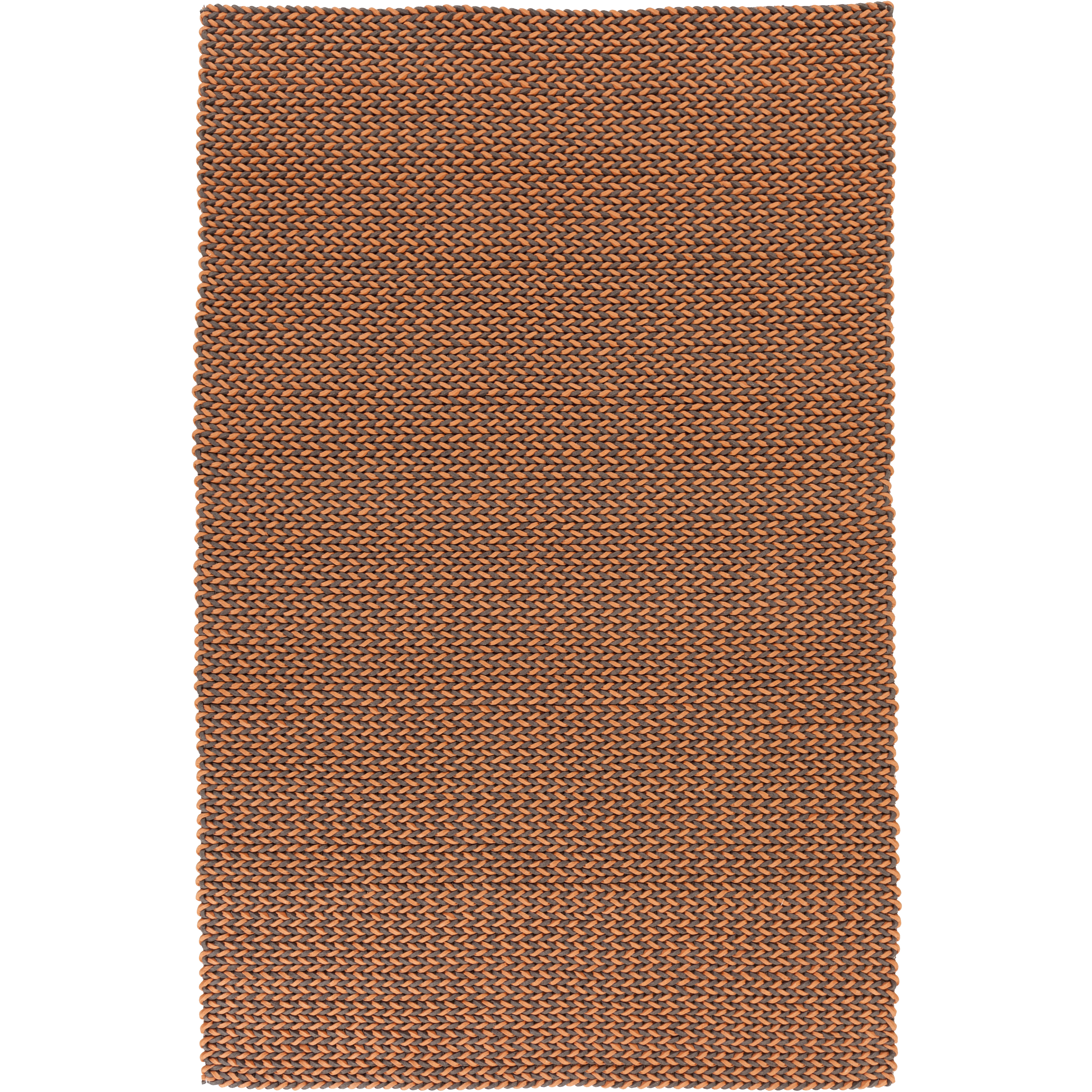 Juno 132 X 96 inch Coral, Dark Brown Rug