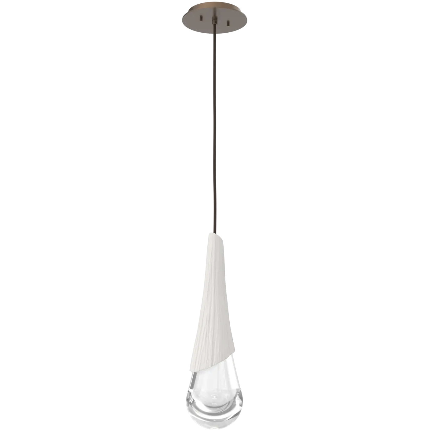 Hailstone LED 6 inch Burnished Bronze with Chalk Pendant Ceiling Light
