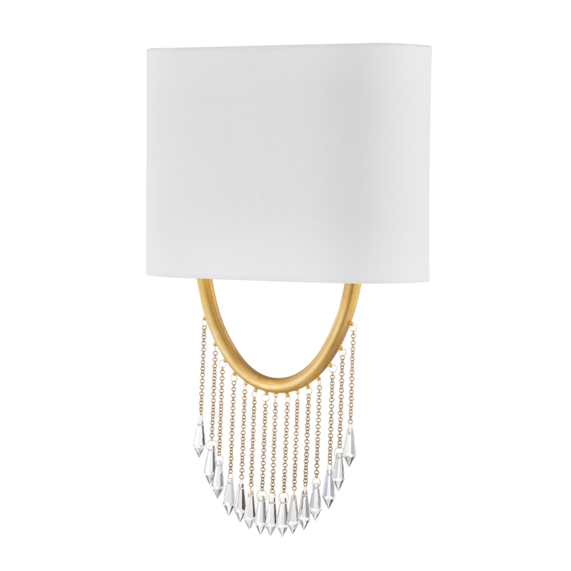 Francesca 2 Light 12 inch Vintage Brass ADA Wall Sconce Wall Light