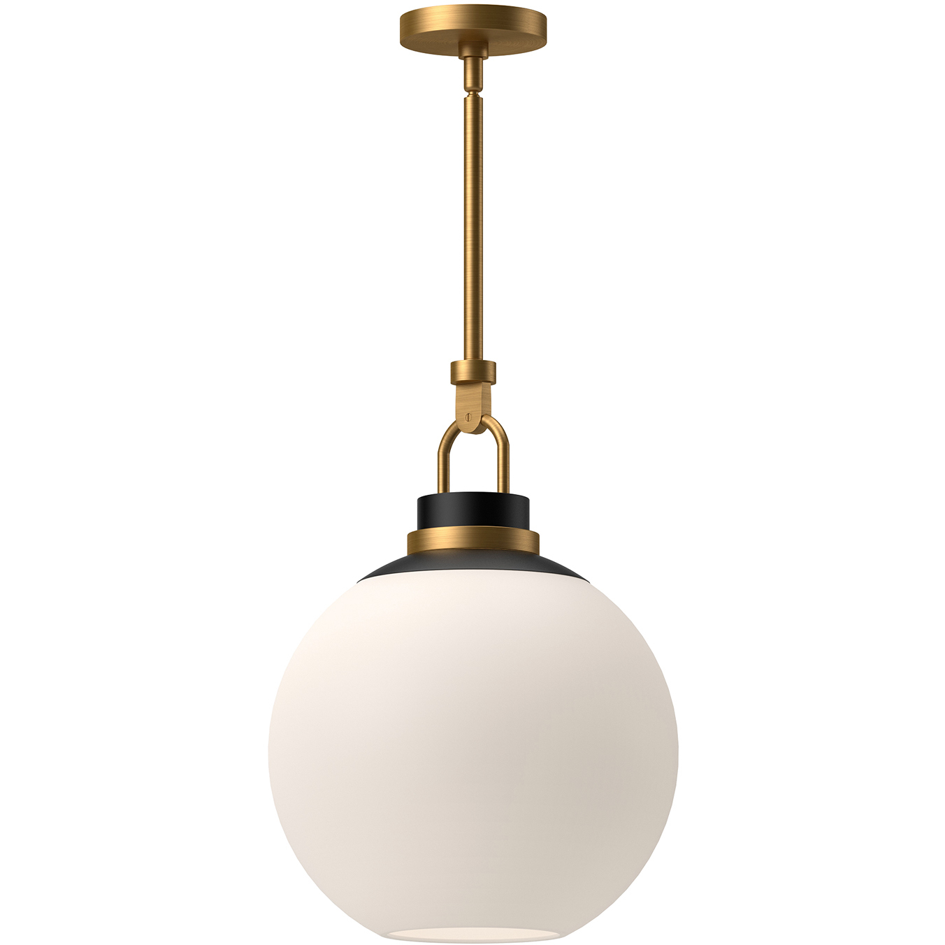 Alora Mood Copperfield 1 Light 15.75 inch Aged Gold Pendant Ceiling Light in Matte Opal Glass