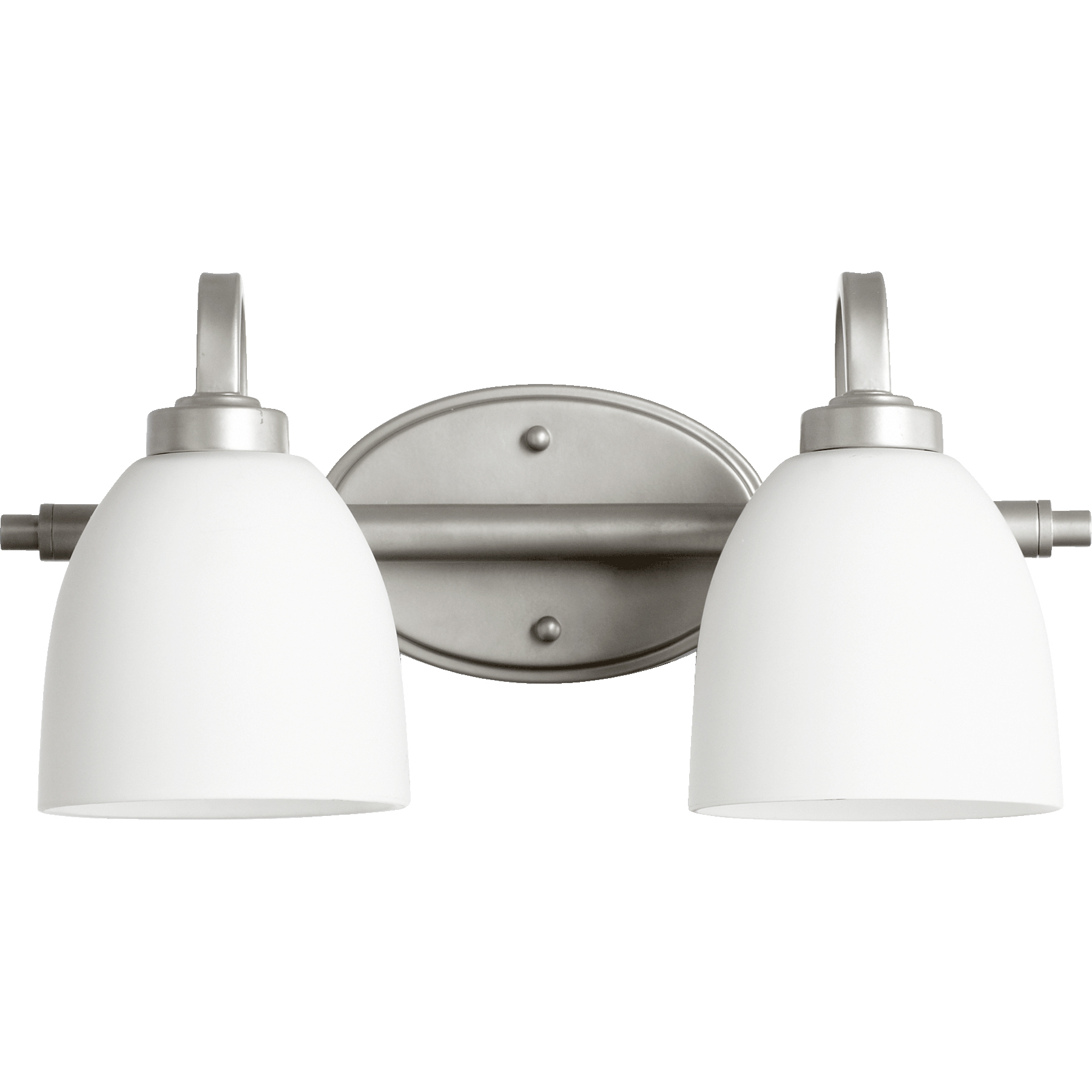 Reyes 2 Light 16 inch Classic Nickel Vanity Light Wall Light in Satin Opal