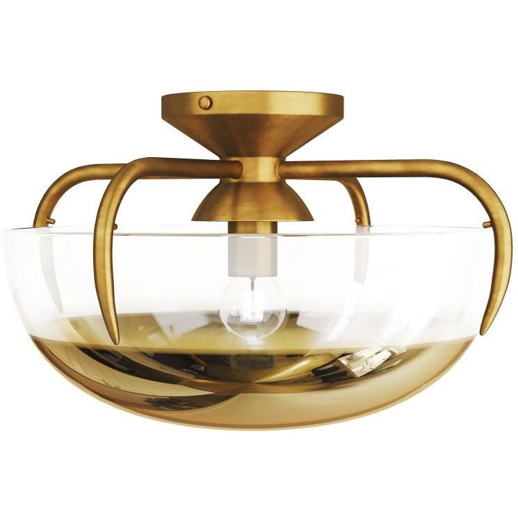 Corona 1 Light 14 inch Gold Ombre Flush Mount Ceiling Light