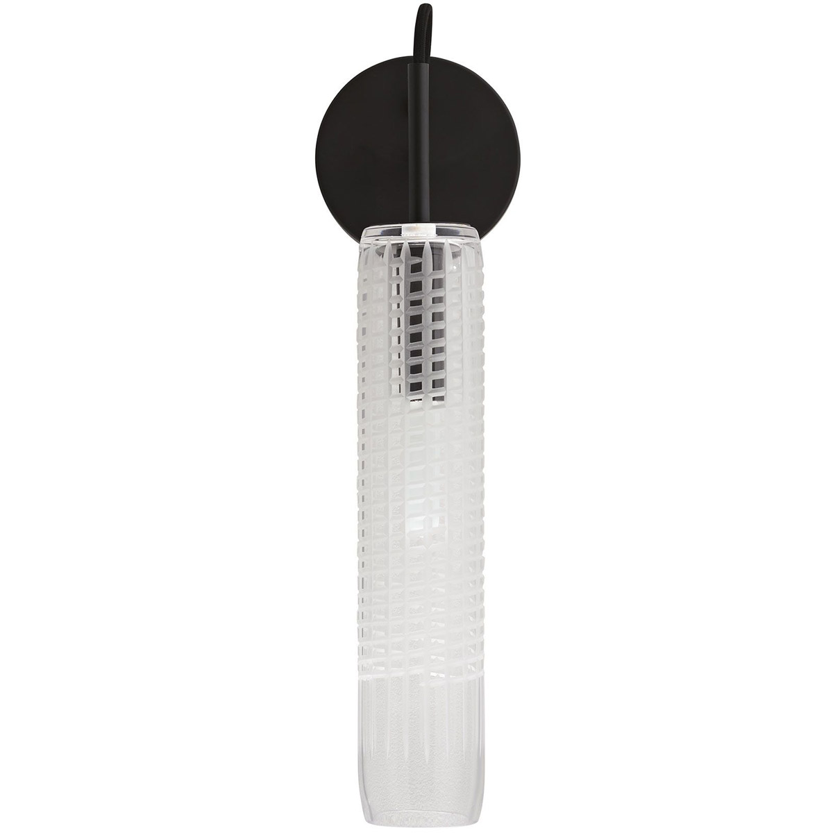 Cut 1 Light 5 inch Blackened Steel Sconce Wall Light