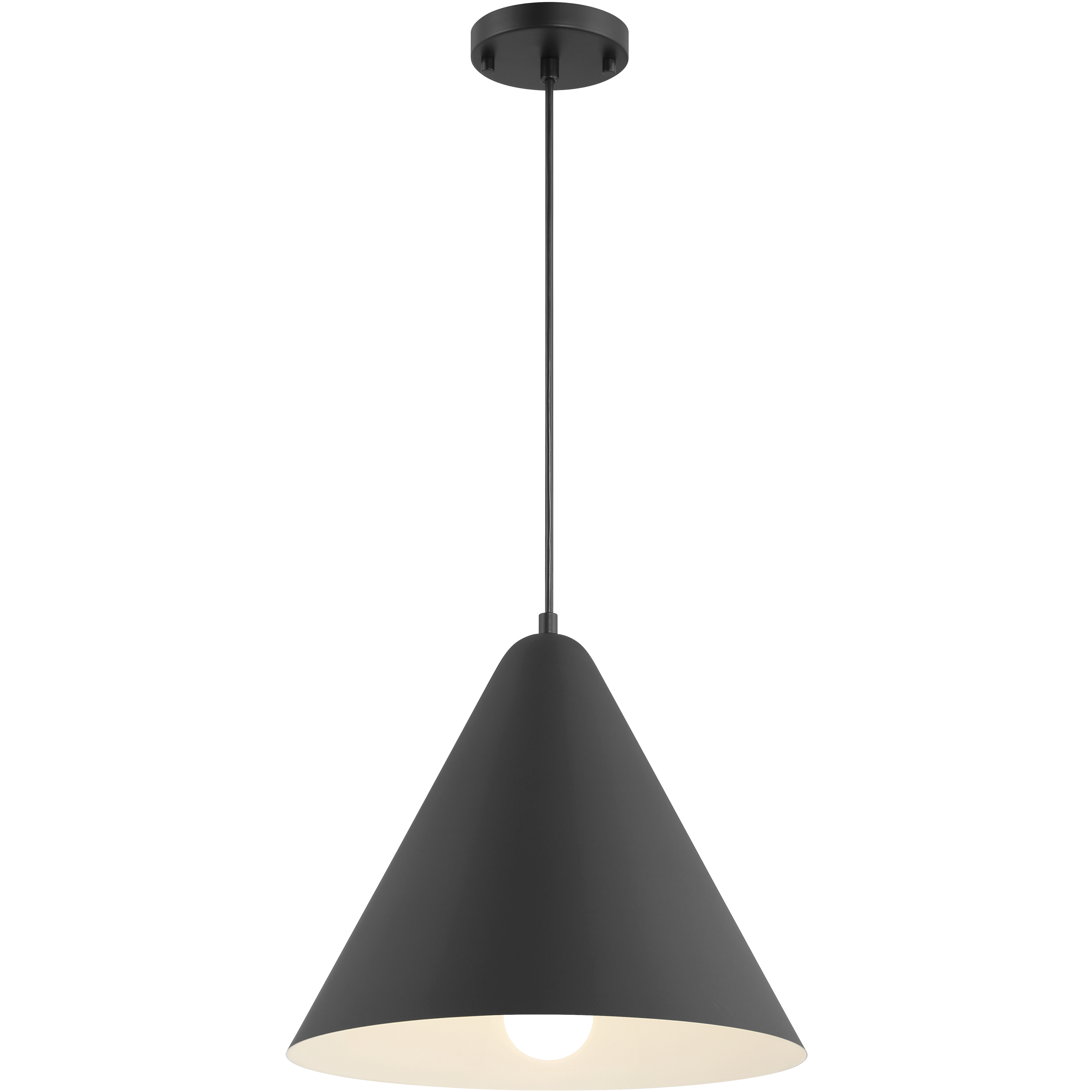 全信頼を寄せる inch 14.25 Light 1 Ford Matte Light Ceiling Pendant Black スカート